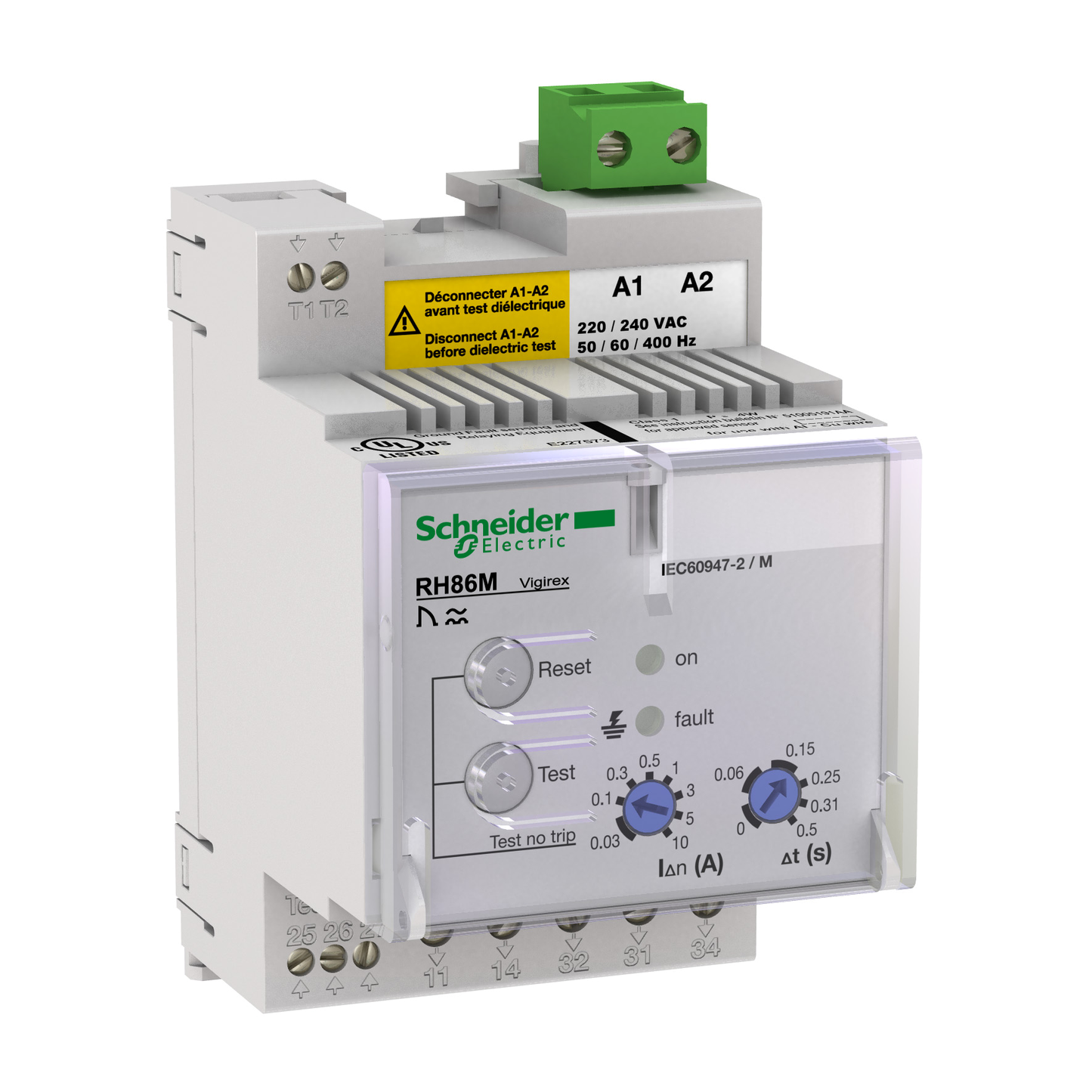 Schneider Electric-56500-VigiPacT - Vigirex - relais différentiel RH86M 240V - acccrochage
