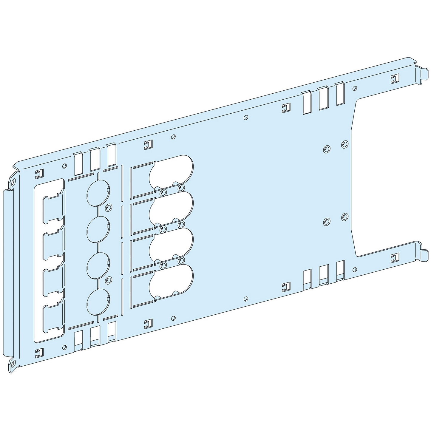 Schneider Electric-LVS03454-PrismaSeT P - Platine NSX630 - fixe - 4P-horizont.-Cde rotat. Manet. L650
