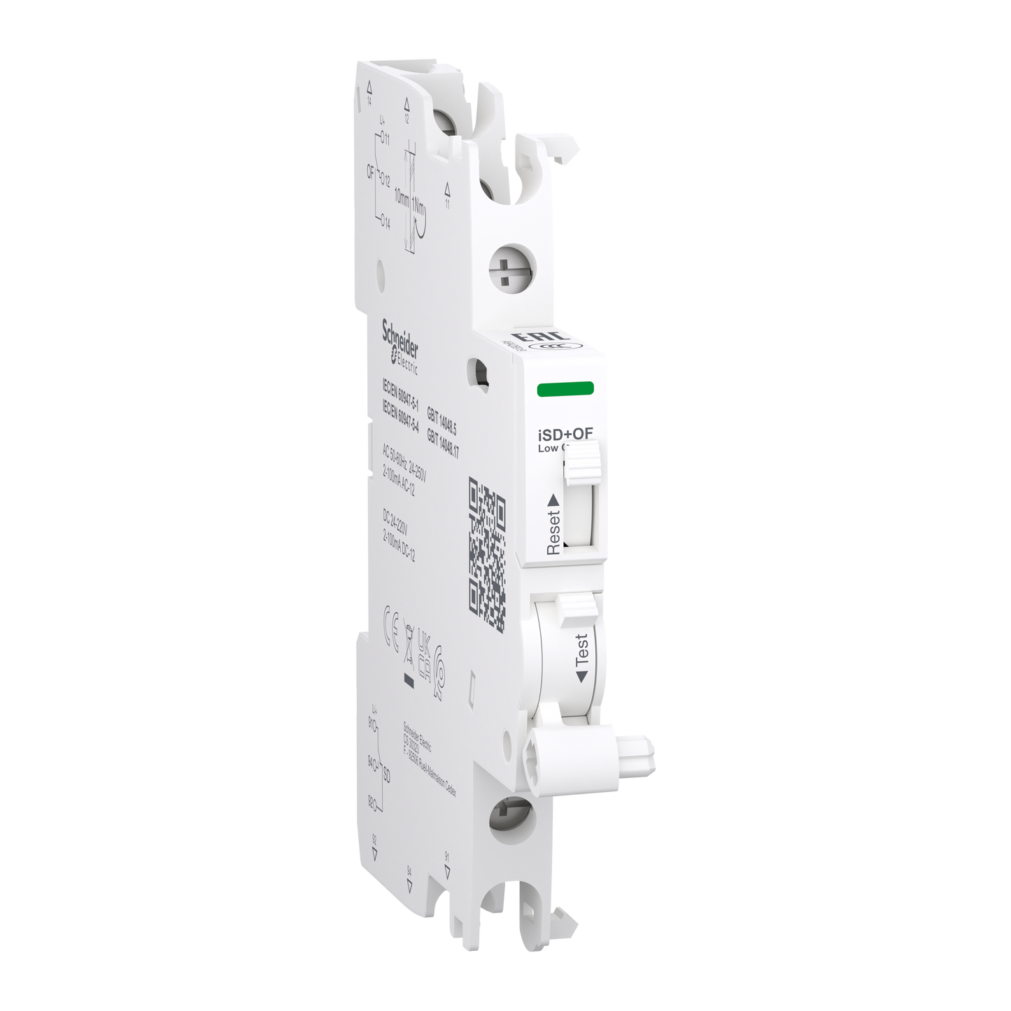 Schneider Electric-A9A26919-Acti9 Contact Auxiliaire Bas niveau 1 OF+1SD/OF - Courant 2mA à 100mA ca/dc