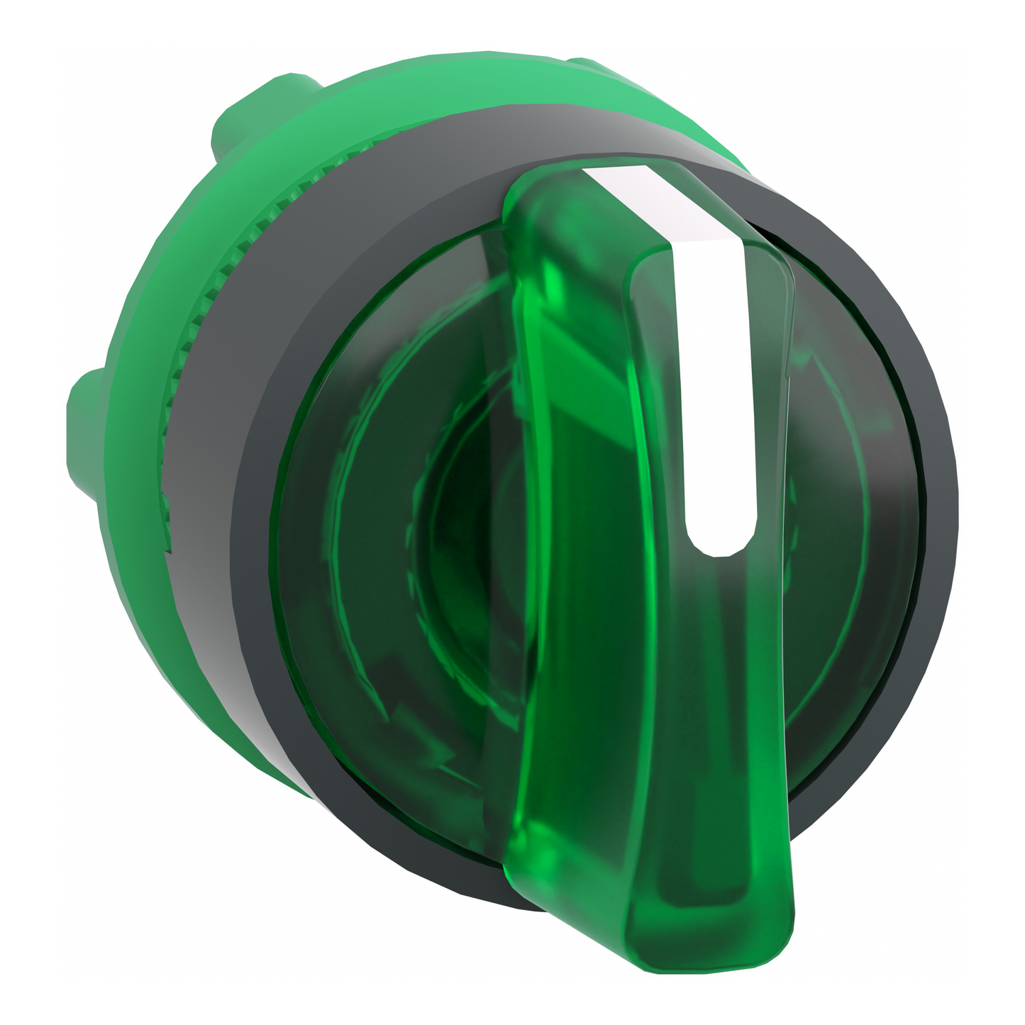 Schneider Electric-ZB5AK1533-Harmony XB5 - tête bouton à manette lumineux - Ø22 - 3 pos rap C - vert