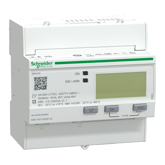 Schneider Electric-A9MEM3100-Acti9 iEM - compteur d'énergie tri - 63A