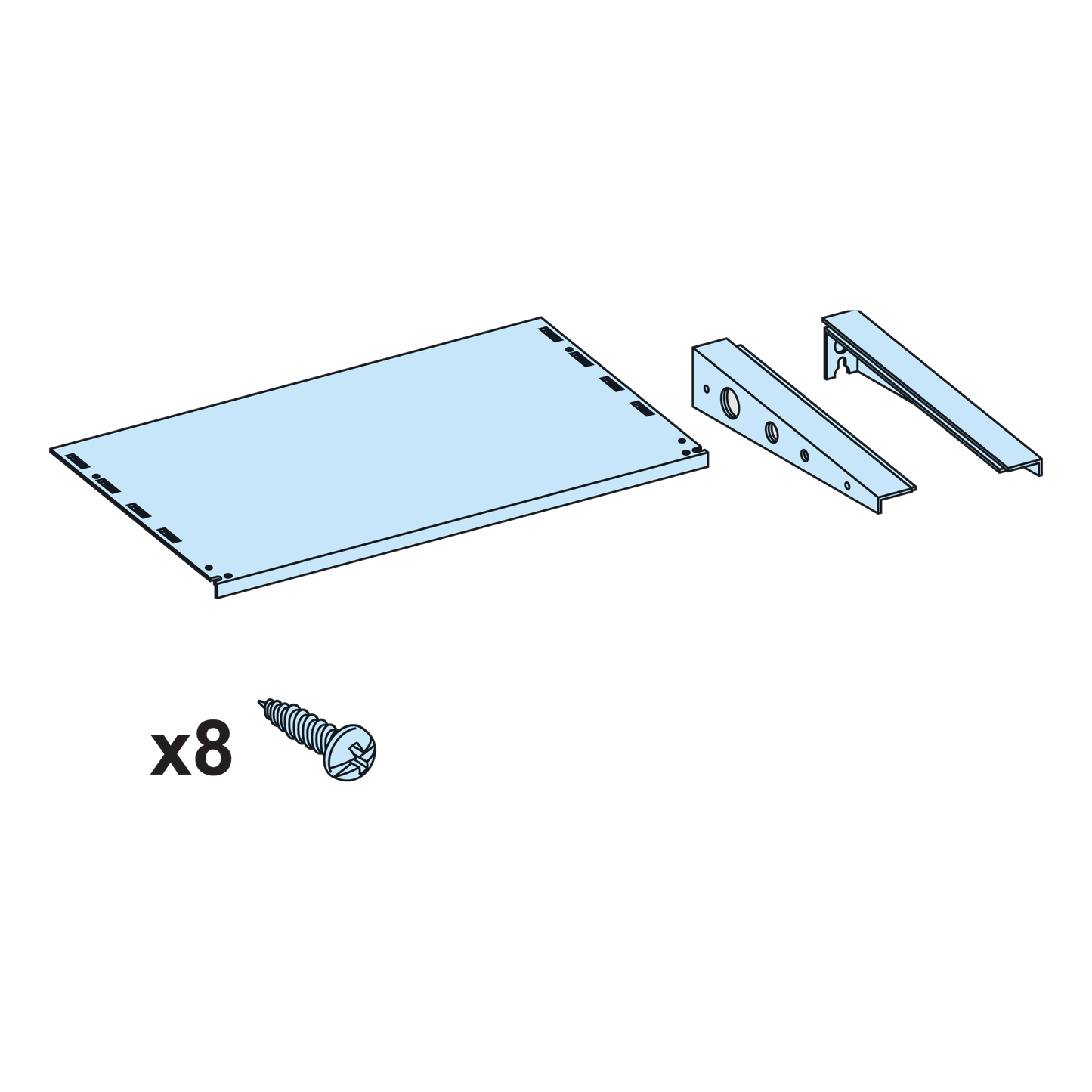 Schneider Electric-LVS08386-PrismaSeT G - Auvent coffret et armoire IP55 - L600 - RAL9003
