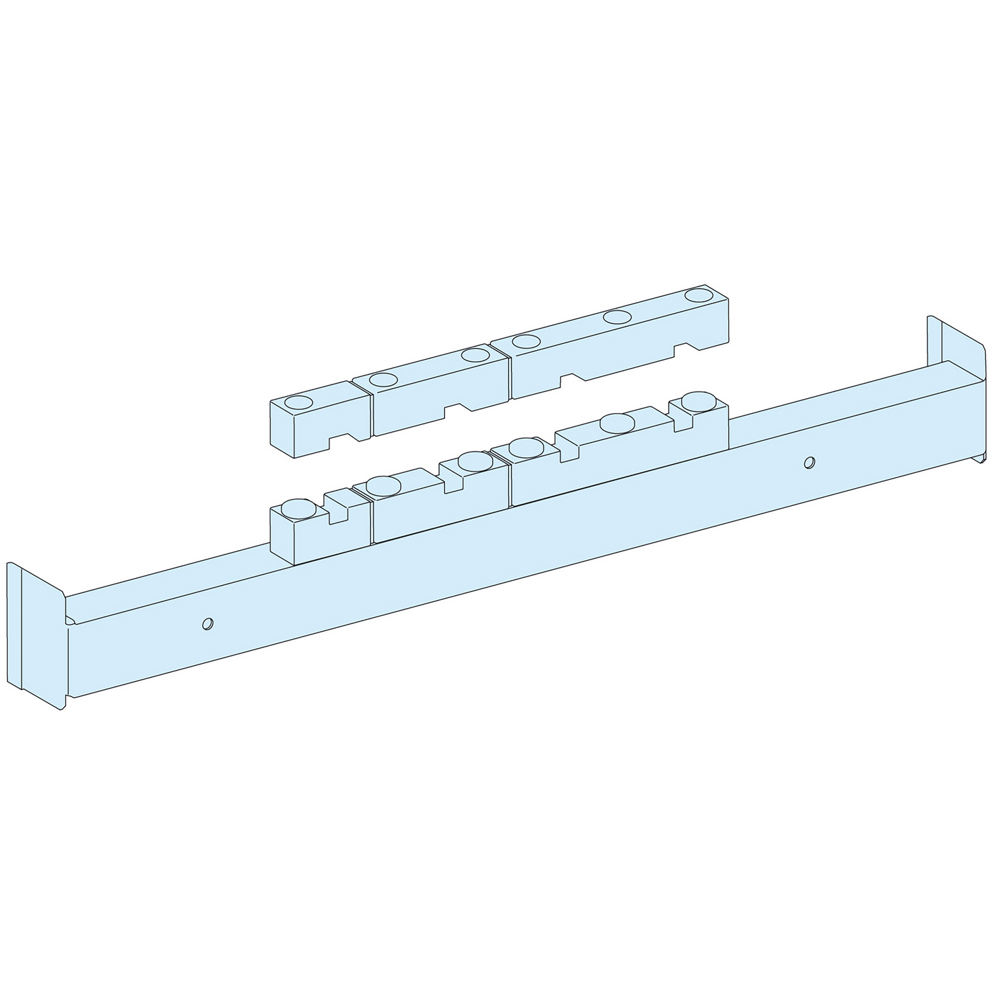 Schneider Electric-LVS04693-PrismaSeT P - Support barres raccordement arrière - entraxe 70