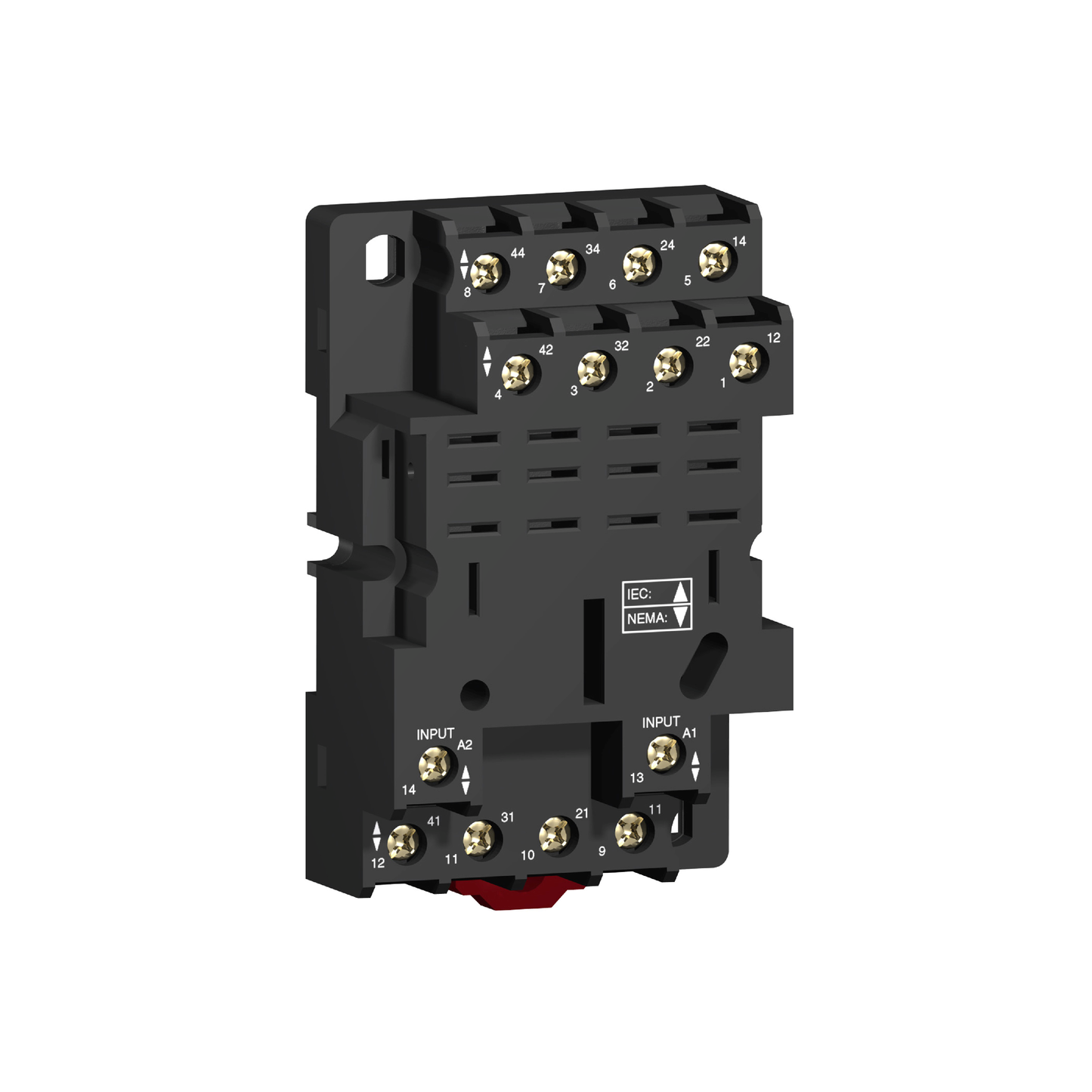Schneider Electric-RPZF4-Harmony Relay RP - embase mixte - pour relais 4OF - raccordement vis -étrier