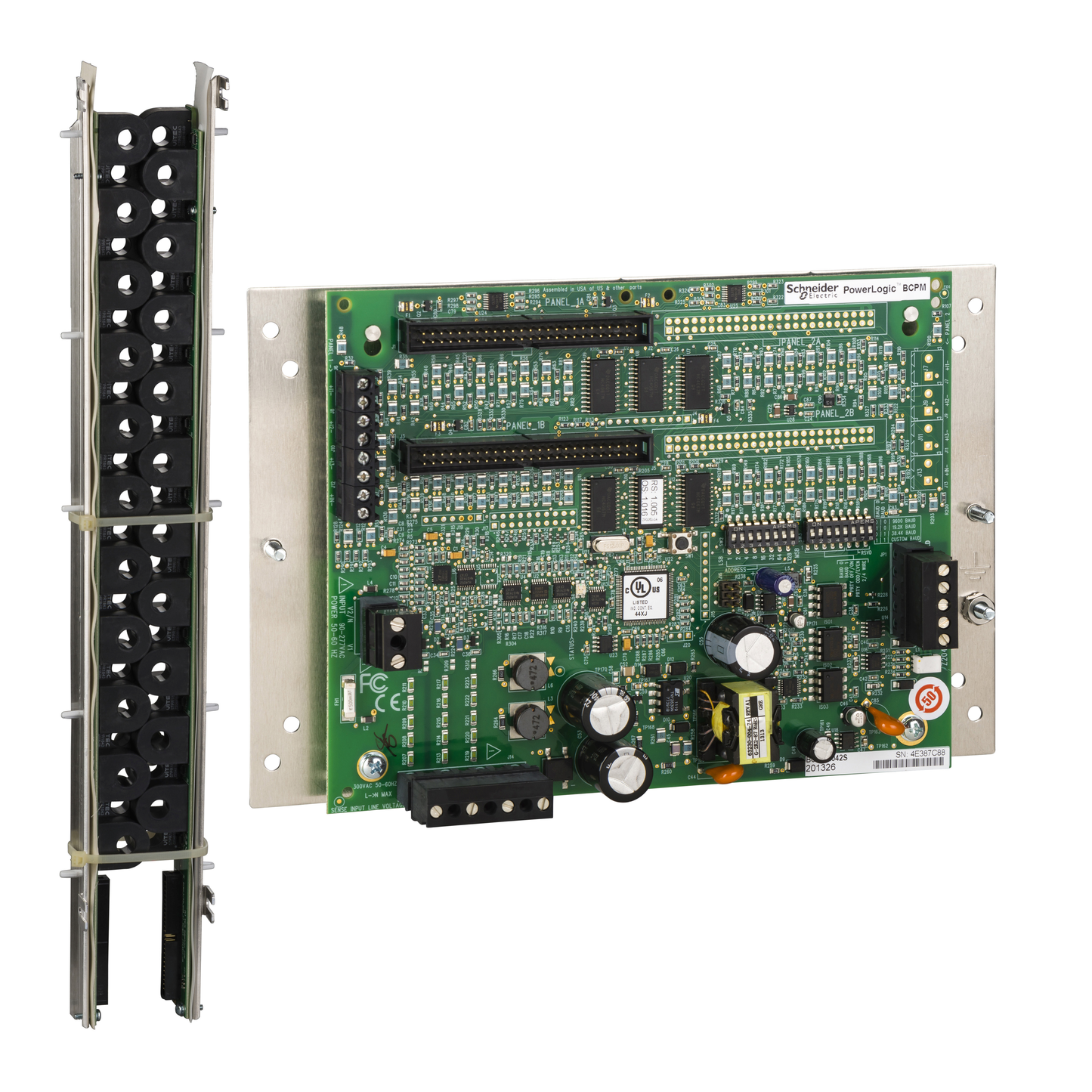 Schneider Electric-BCPMA084S-PowerLogic - Centrale de mesure BCPMA avancée 84 voies - 100A - 19mm entraxe