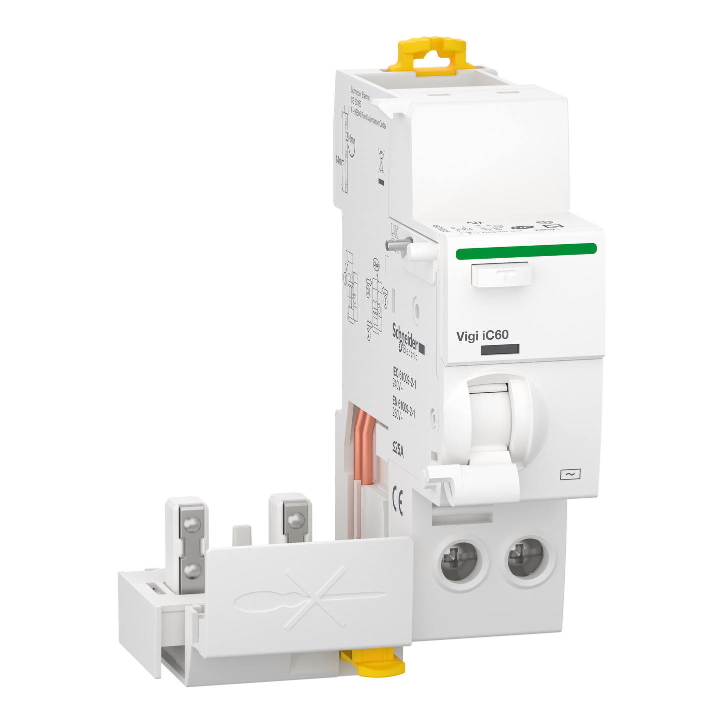 Schneider Electric-A9Q10225-Acti9 Vigi iC60 - Bloc diff 230Vca (Ph/N) - 2P - 25A - 10mA - Type AC