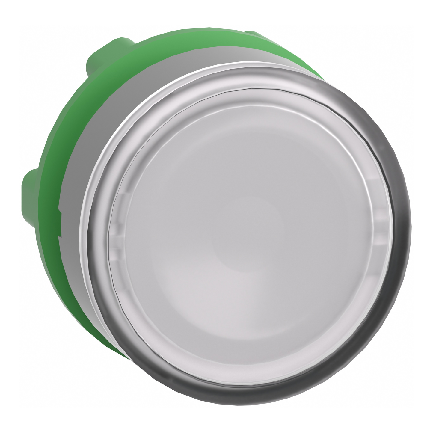 Schneider Electric-ZB5AA18C0-Harmony XB5 - tête de bouton poussoir - Ø22 - col grise - pour étiq - blanc