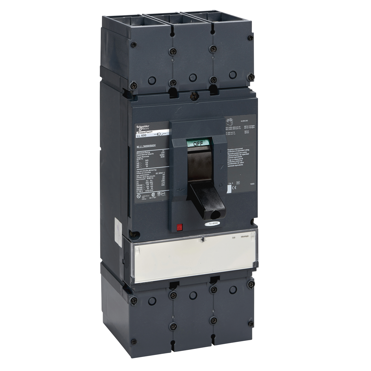 Schneider Electric-NLLL36000S60X-PowerPact - interrupteursectionneur - avec bornes - 600A - 3P