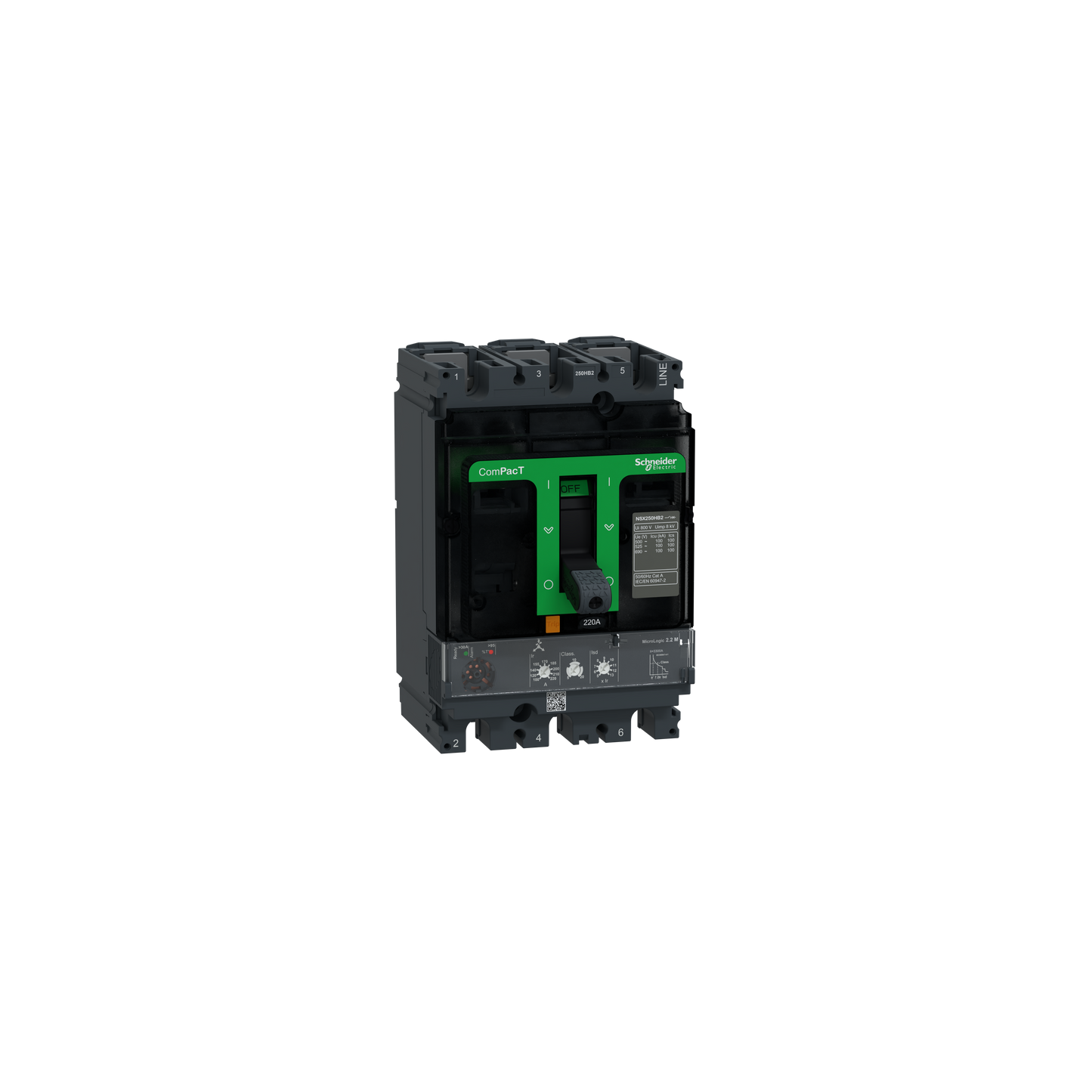 Schneider Electric-C25W32M220-Dsj ML2.2M 220A 3P3D NSX250HB2