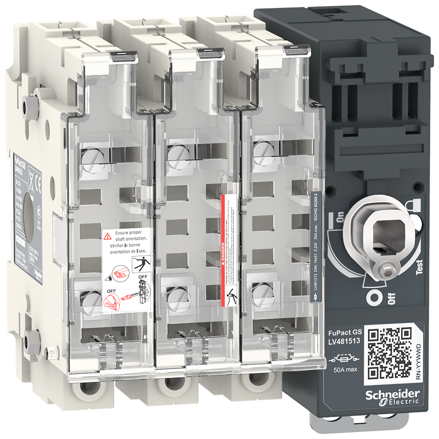 Schneider Electric-LV481513-FuPact GS - interrupteur sectionneur fusible - 50A - 3P - NFC 14*51 - F&R CTRL