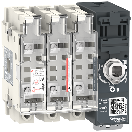 Schneider Electric-LV481513-FuPact GS - interrupteur sectionneur fusible - 50A - 3P - NFC 14*51 - F&R CTRL