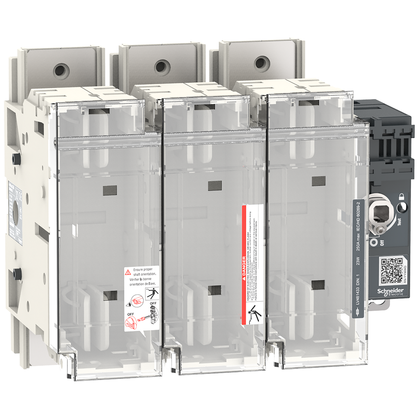 Schneider Electric-LV481433-FuPact GS - interrupteur sectionneur fusible - 250A - 3P - DIN 0/1 - F&R CTRL
