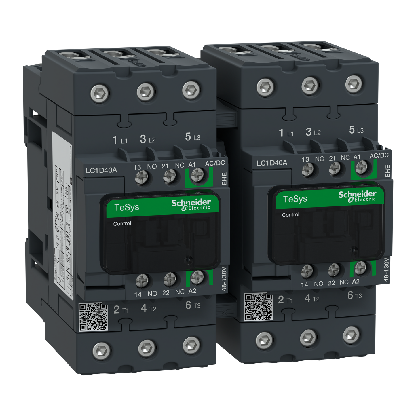 Schneider Electric-LC2D40AEHE-TeSys D - contacteur inverseur - 3P(3NO) - AC3 - <= 440V 40A - 48 à130Vca-cc - E