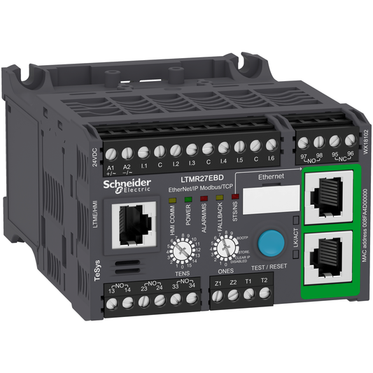 Schneider Electric-LTMR27EBD-TeSys T contrôleur moteur LTM R, Ethernet, 24 V CC, 1,35…27 A