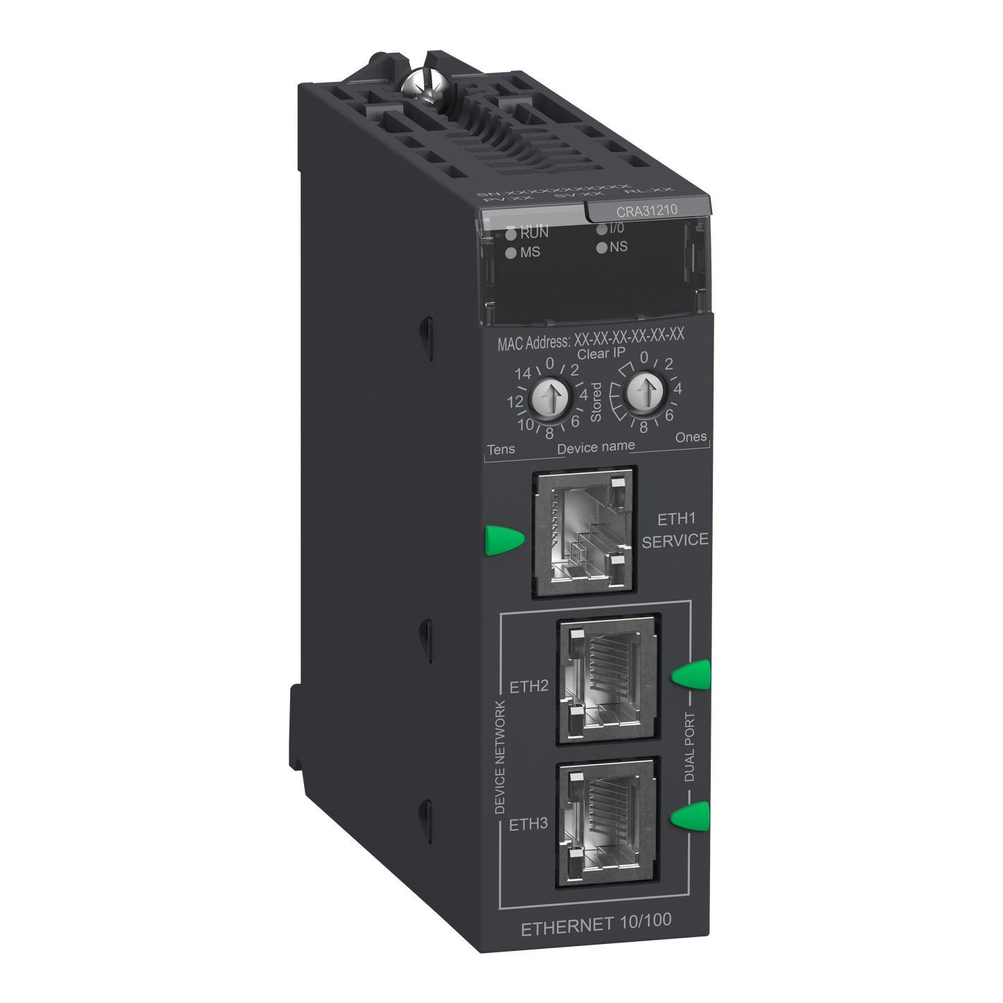 Schneider Electric-BMXCRA31210-Module de communication pour rack déporté Ethernet RIO (M580)