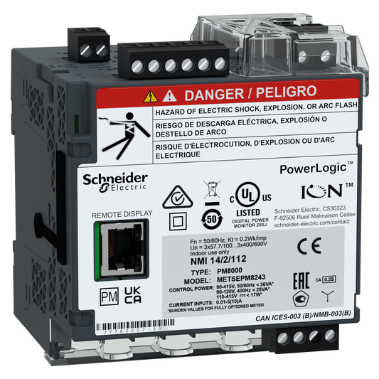 Schneider Electric-METSEPM8243-PowerLogic PM - centrale de mesure - sans écran