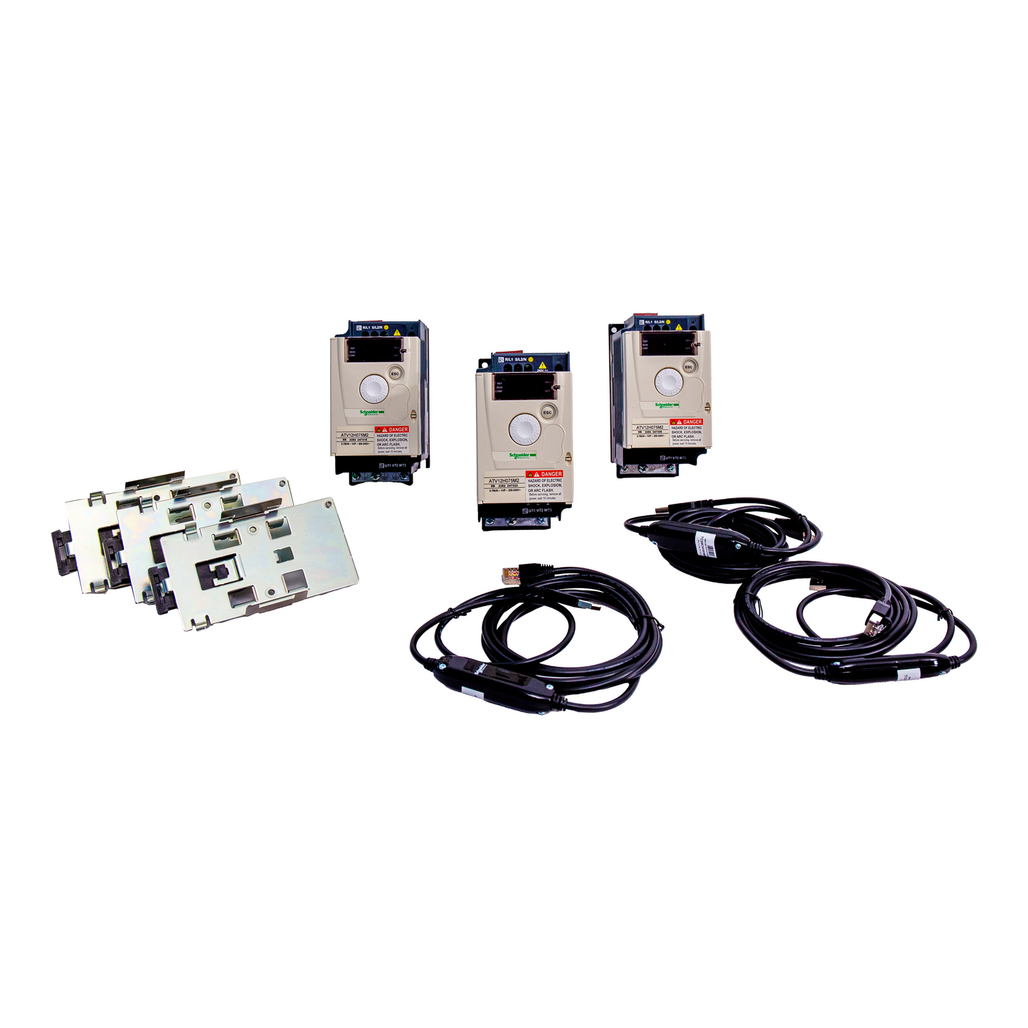 Schneider Electric-MD2ATV12X3-Lot de 3 ATV12 Education 240V 1ph 4E/2S Log 1E/1S Ana 1S Rel
