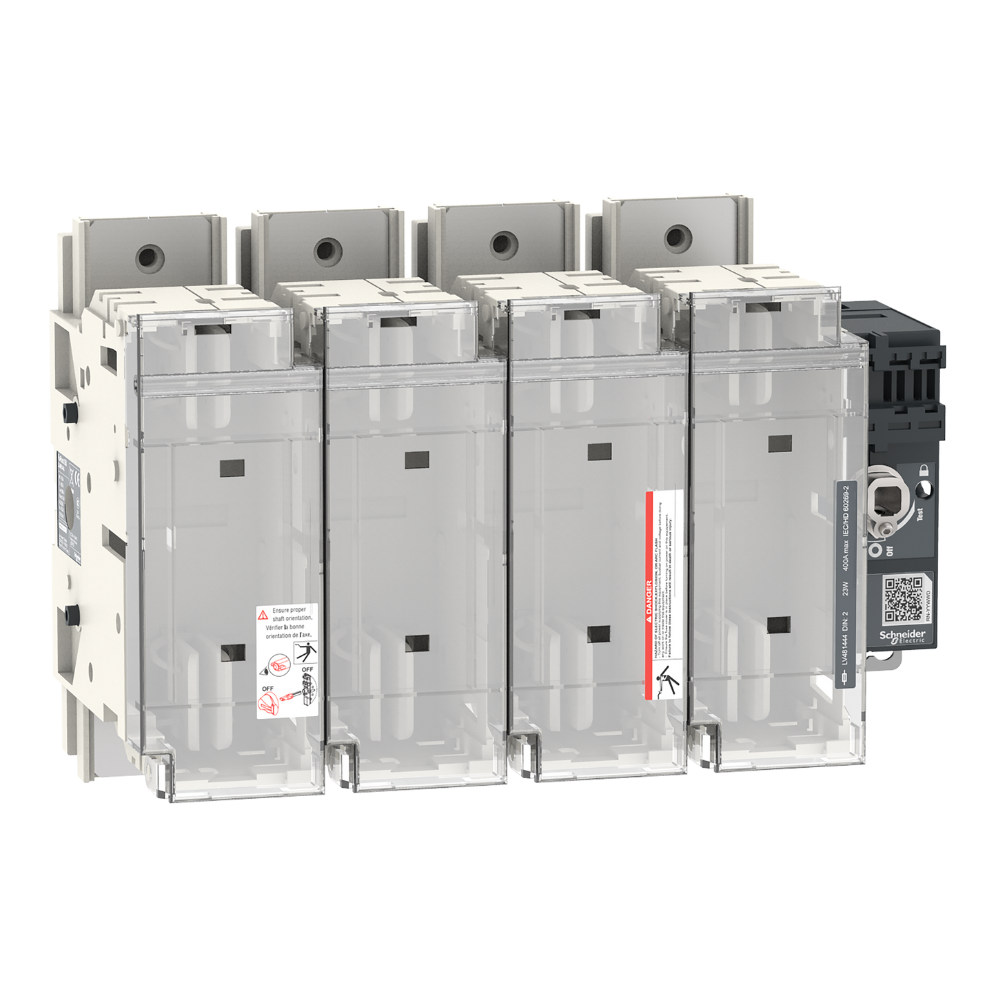 Schneider Electric-LV481444-FuPact GS - interrupteur sectionneur fusible - 400A - 4P - DIN 0/1/2 - F&R CTRL