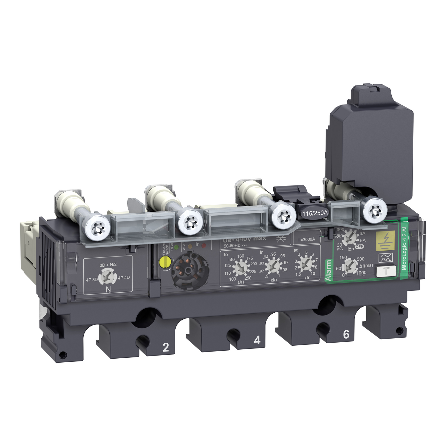 Schneider Electric-C1044A040-ComPacT NSX - déclencheur MicroLogic 4.2AL Vigi 40A - 4P4D pour NSX100-250