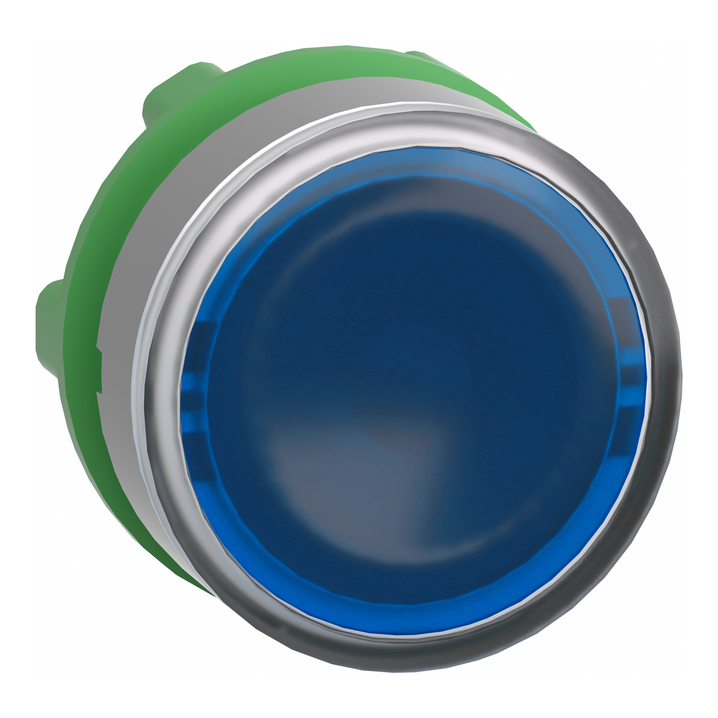 Schneider Electric-ZB5AW363C0-Harmony XB5 - tête bouton poussoir lumineux - Ø22 - col grise - bleu