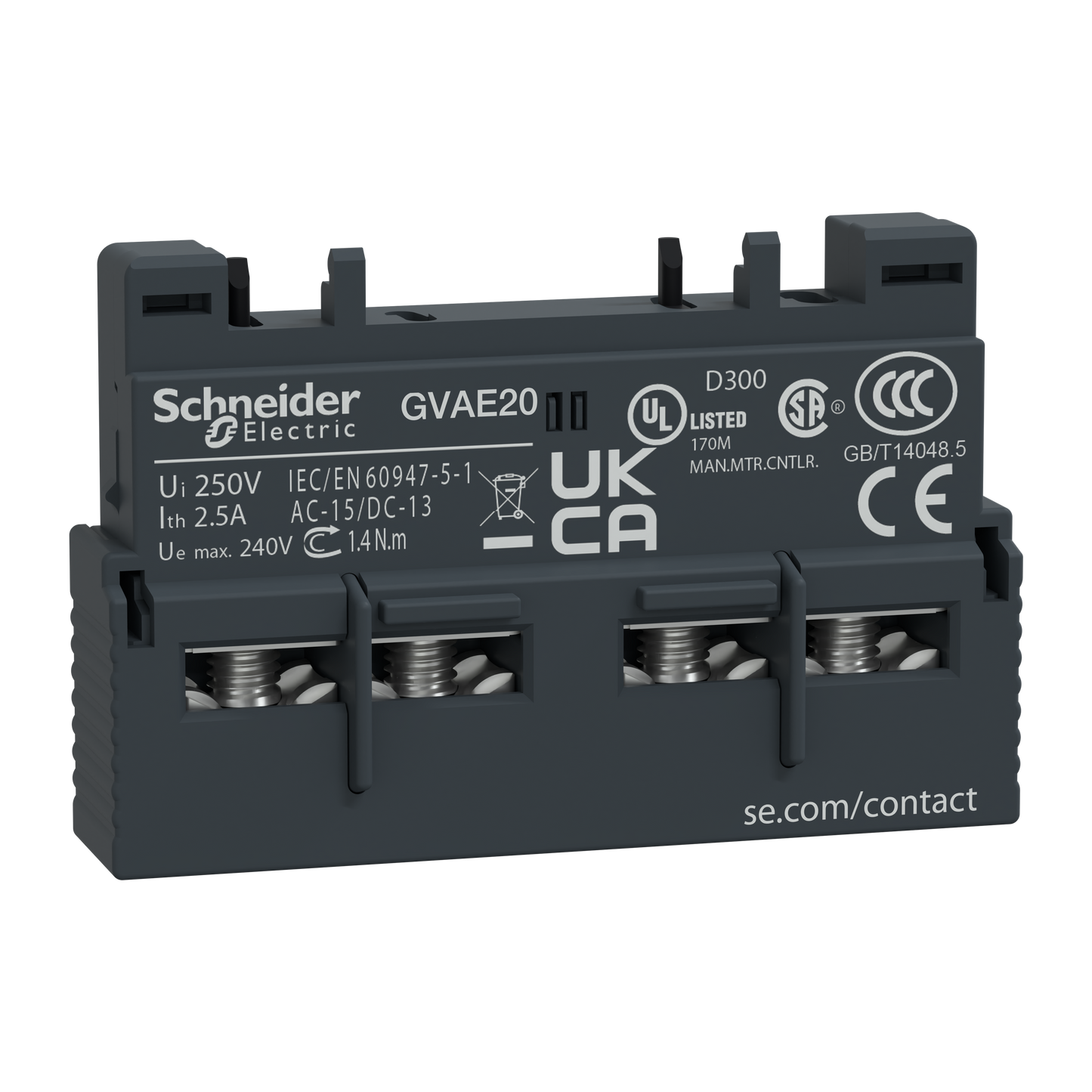 Schneider Electric-GVAE20-TeSys GV - contact auxiliaire - 2F