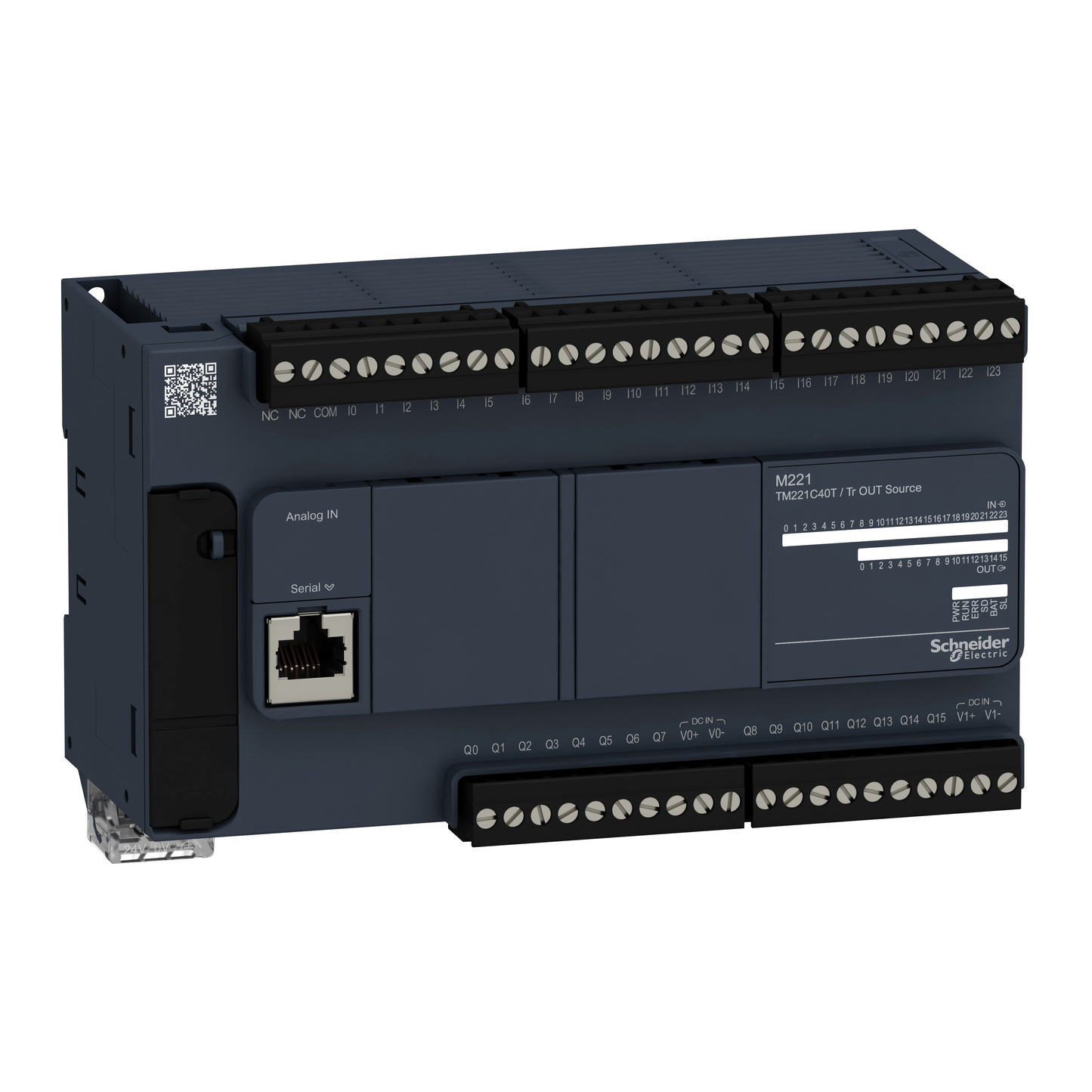 Schneider Electric-TM221C40T-Modicon M221, contrôleur 40E/S PNP, port série, 24VCC