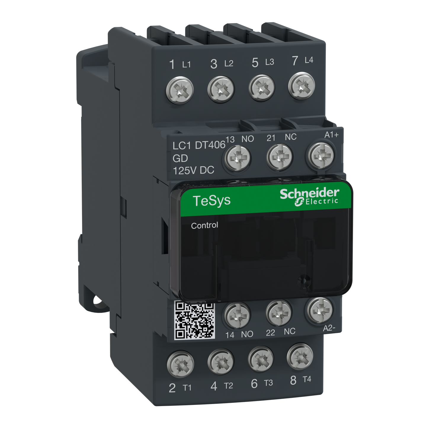 Schneider Electric-LC1DT406GD-TeSys LC1D - contacteur - 4P - AC-1 440V - 40A - bobine 125Vcc