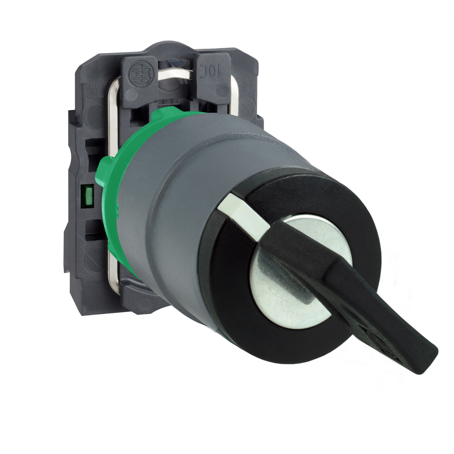 Schneider Electric-XB5AG41C0-Harmony XB5 - bouton tournant à clé 455 - Ø22 - col grise - 2 pos - retr GD - 1F