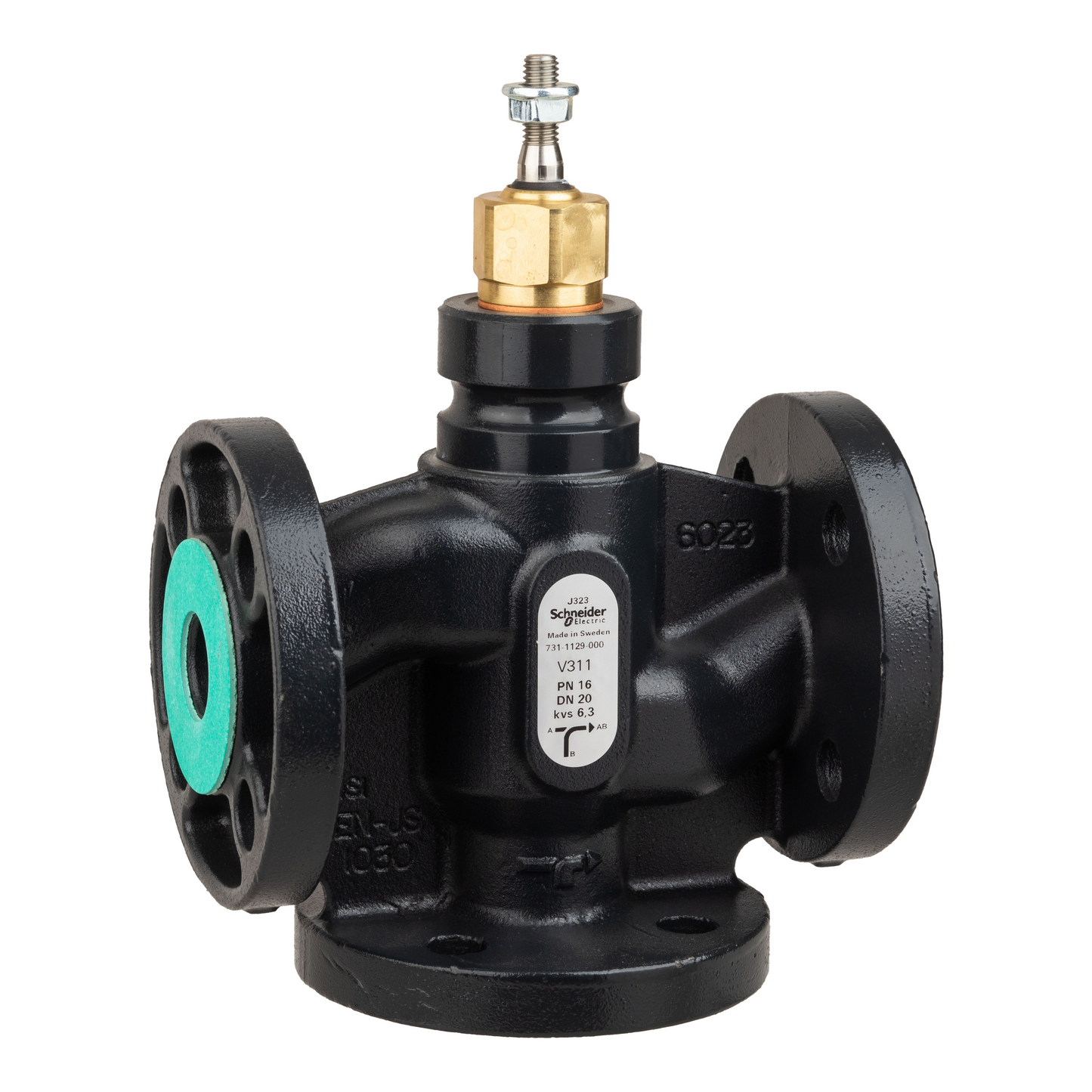 Schneider Electric-7311129000-Vanne 3 voies acier à bride PN16 DN20 Kv6,3