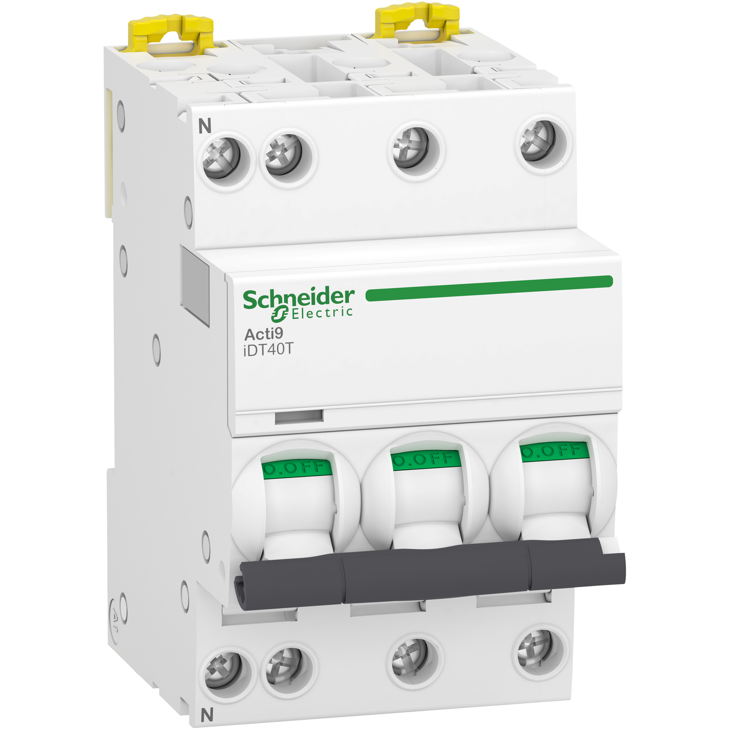 Schneider Electric-A9P32716-Acti9 iDT40T - Disjoncteur modulaire - 3P+N - 16A - Courbe D - 4500A/6kA
