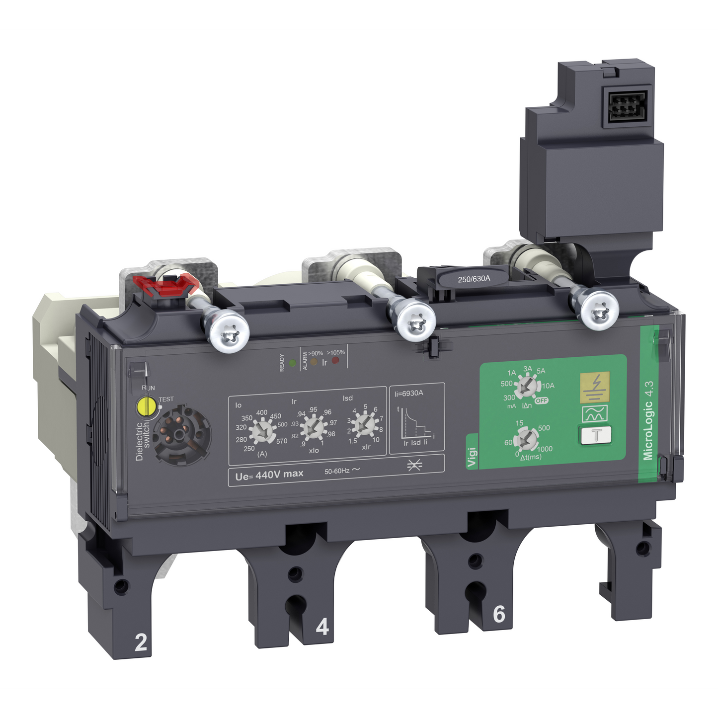 Schneider Electric-C4034V400-ComPacT NSX - Déclencheur MicroLogic 4.3 Vigi 400A - 3P3D pour NSX400-630