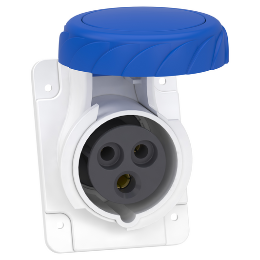 Schneider Electric-PKY16F723-Mureva - socle de prise industrielle coudée 16 A - 2P+T - 200-250 V CA - IP67
