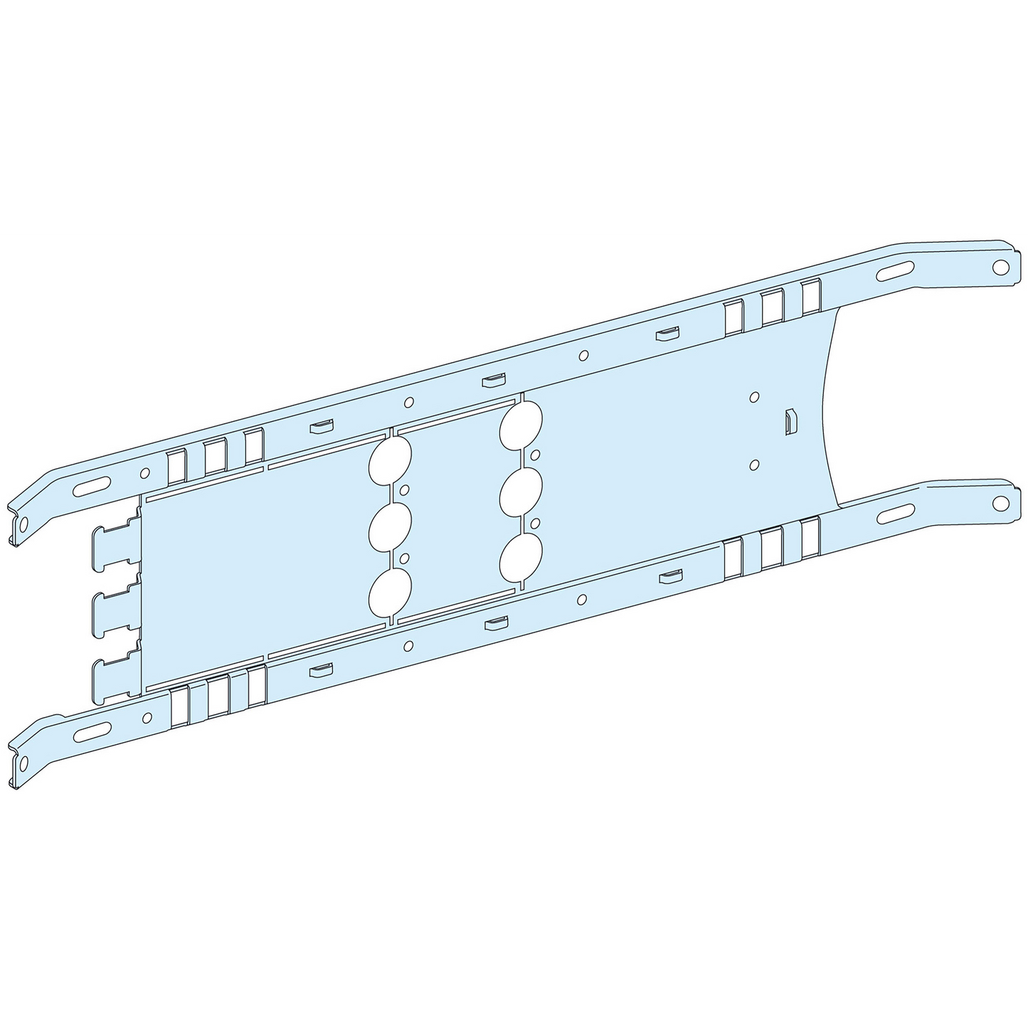 Schneider Electric-LVS03411-PrismaSeT P - Platine NSX100-250 - fixe - 3P horiz. - Cde maneton - L650