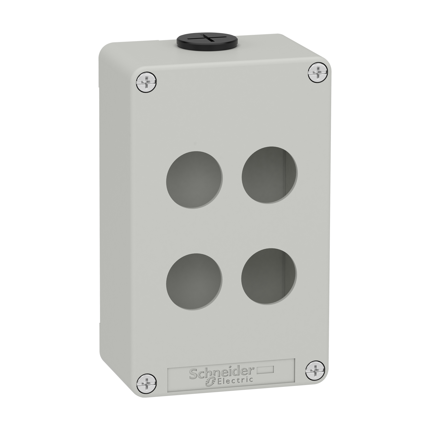 Schneider Electric-XAPD2204-Boite métal vide grise - M20 x2 - 4 trous 22 mm - 80x130x51,5 mm - UL cULus