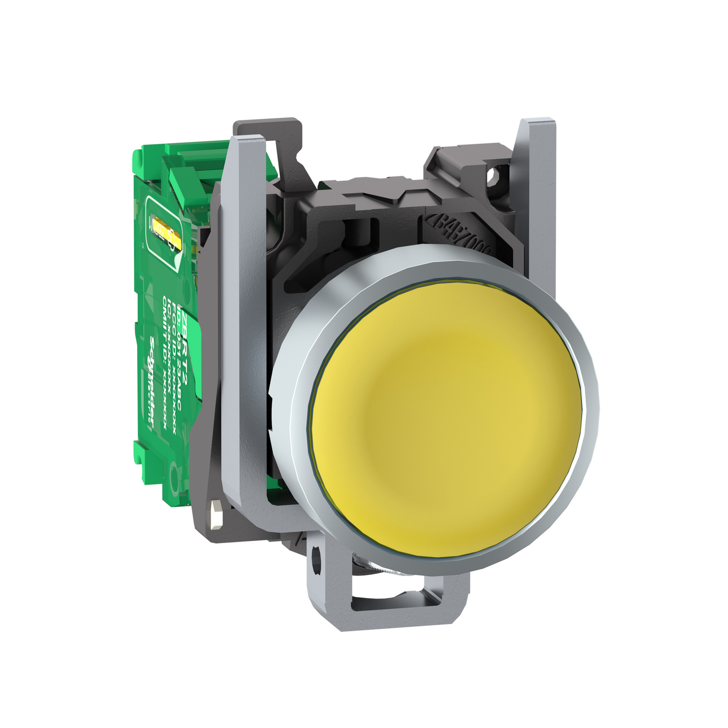 Schneider Electric-ZB4RTA5-Harmony émetteur sans pile & sans fil - tête métal - Ø22 mm - capsule jaune