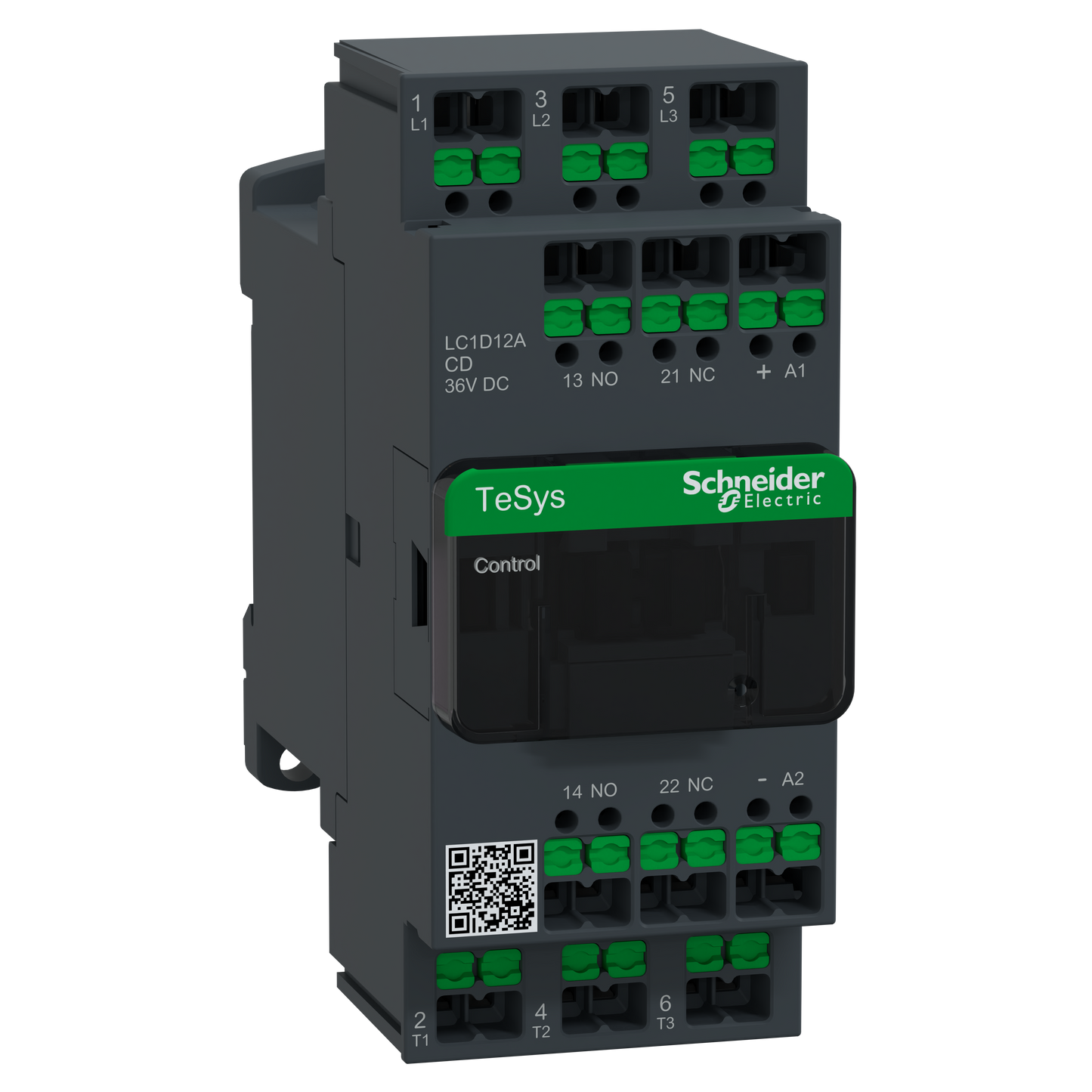 Schneider Electric-LC1D12ACD-SnIn CONT 12A 1F 1O 36V CC LPL