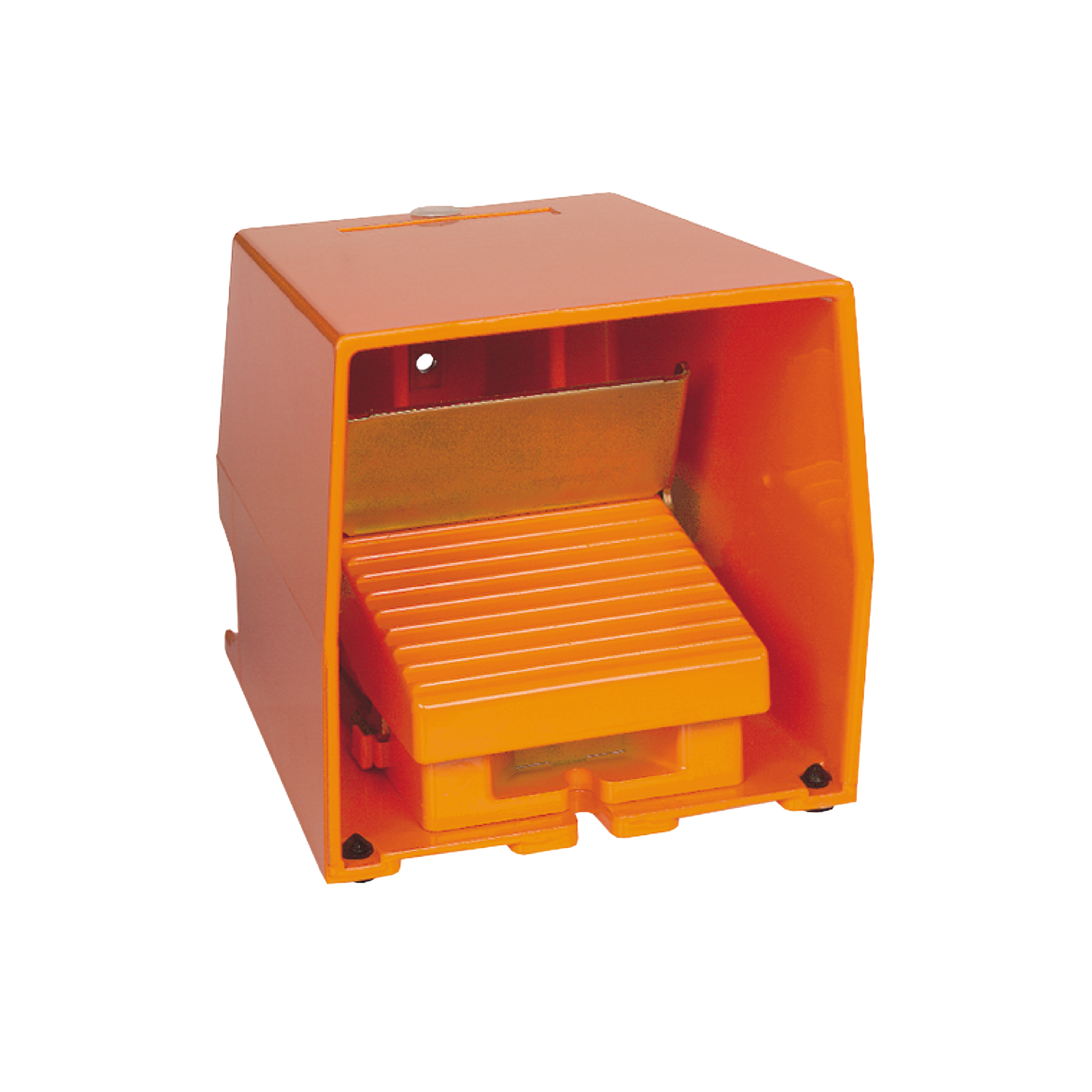 Schneider Electric-XPER510-Preventa XPER - inter. à pied - simple - avec capot - métal.- orange - 1O+1F