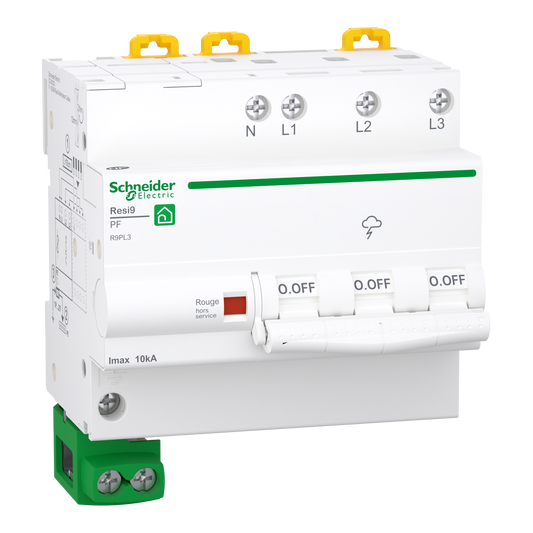 Schneider Electric-R9PL3-Resi9 - parafoudre - 10kA - 3P+N avec accessoires
