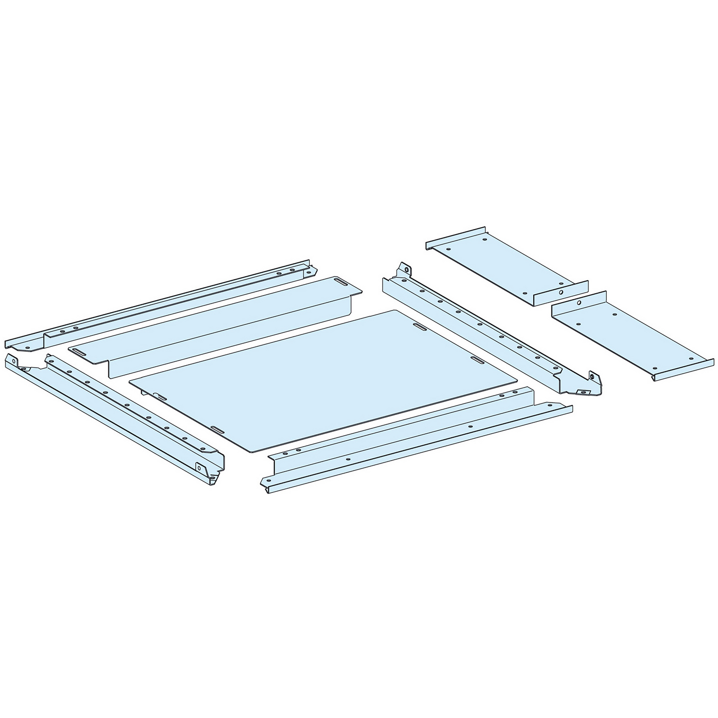 Schneider Electric-LVS08697-PrismaSeT P - Plaque passe-câbles pleine IP30 - L650+150 P600