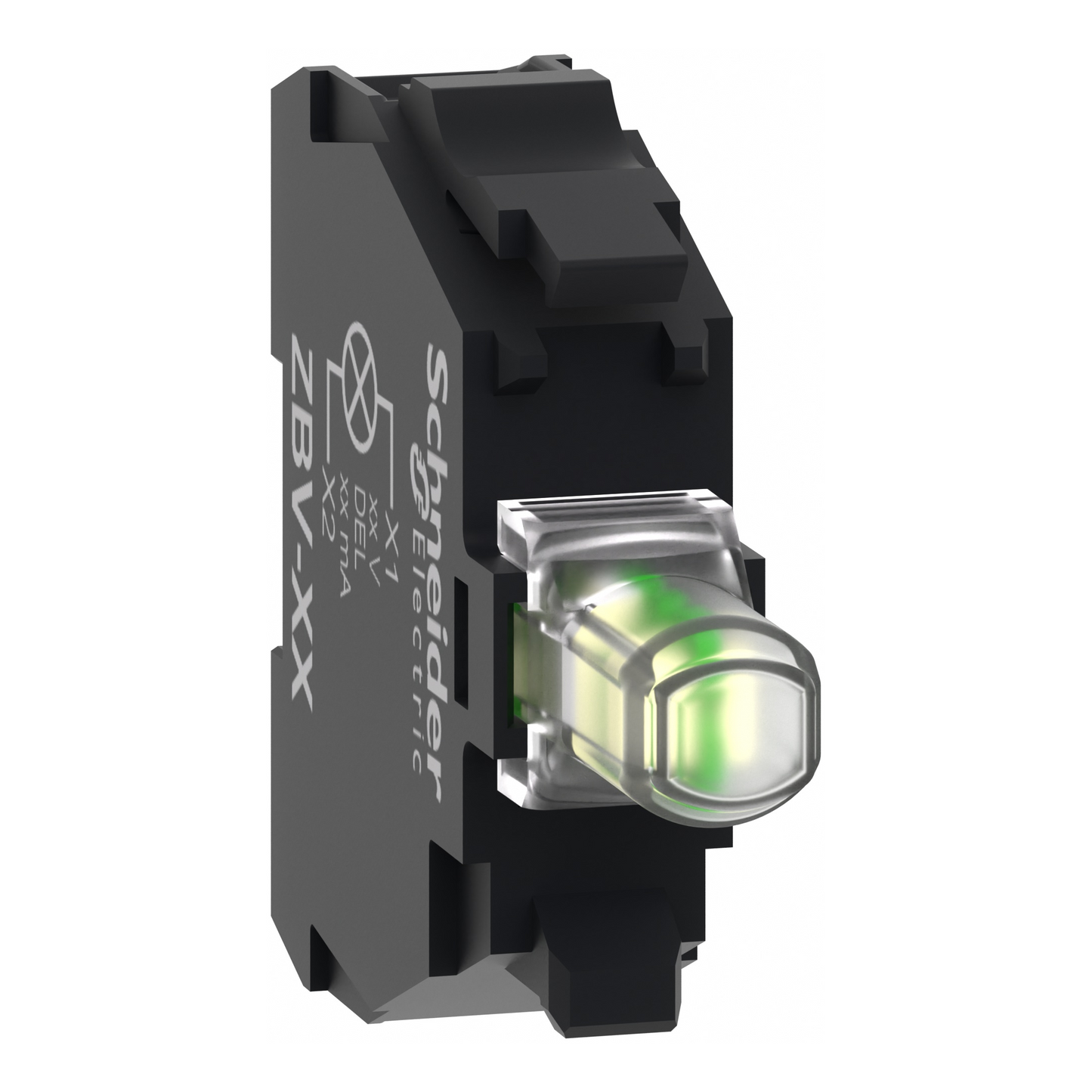 Schneider Electric-ZBVGM1T-WHITE LIGHT BLOCK 110?240V H. PROT. LED