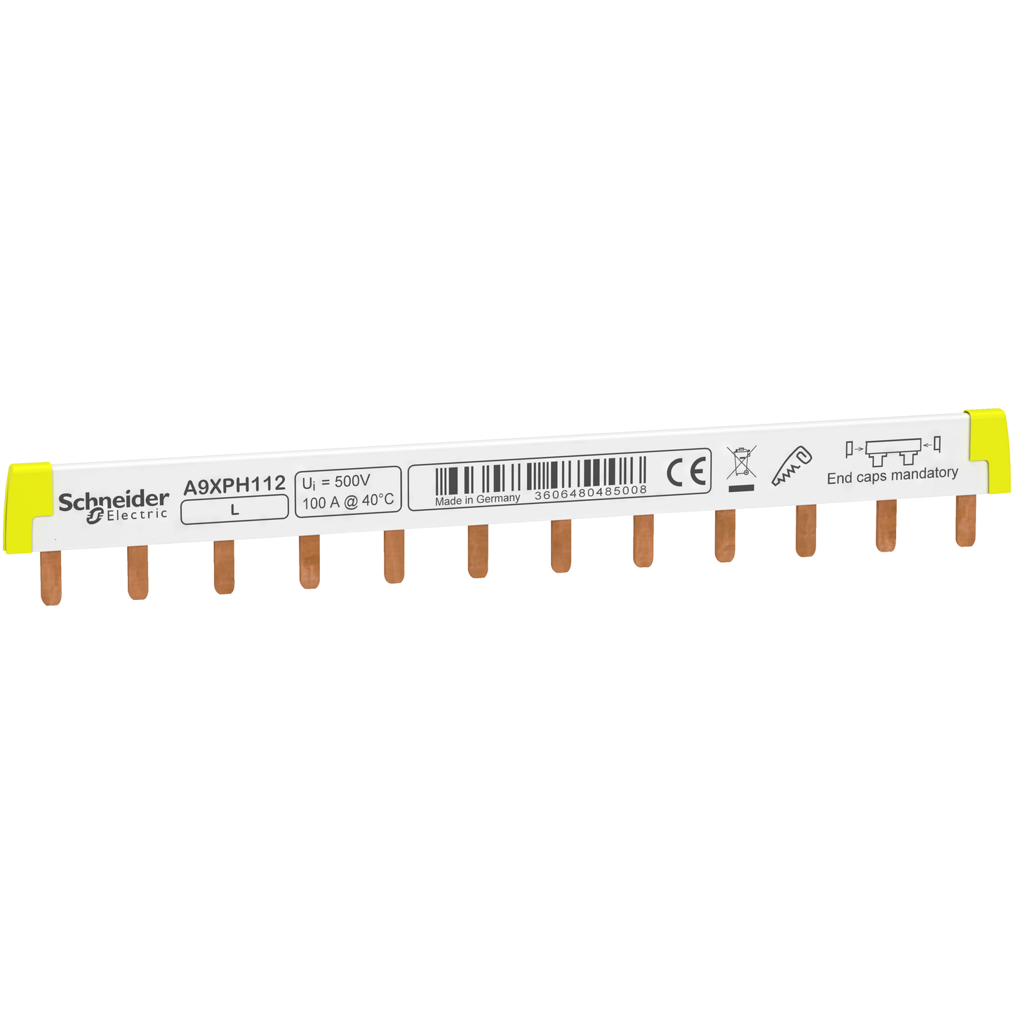 Schneider Electric-A9XPH112-Acti9 iC60 - peigne à dents - 1P - 100A - 12 modules de 18mm