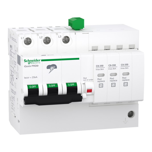 Schneider Electric-A9L16299-Acti9 - ParafoudreiQuick PRD8r - 3P avec report de signalisation