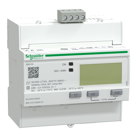 Schneider Electric-A9MEM3150-Acti9 iEM - compteur d'énergie tri - 63A - Modbus
