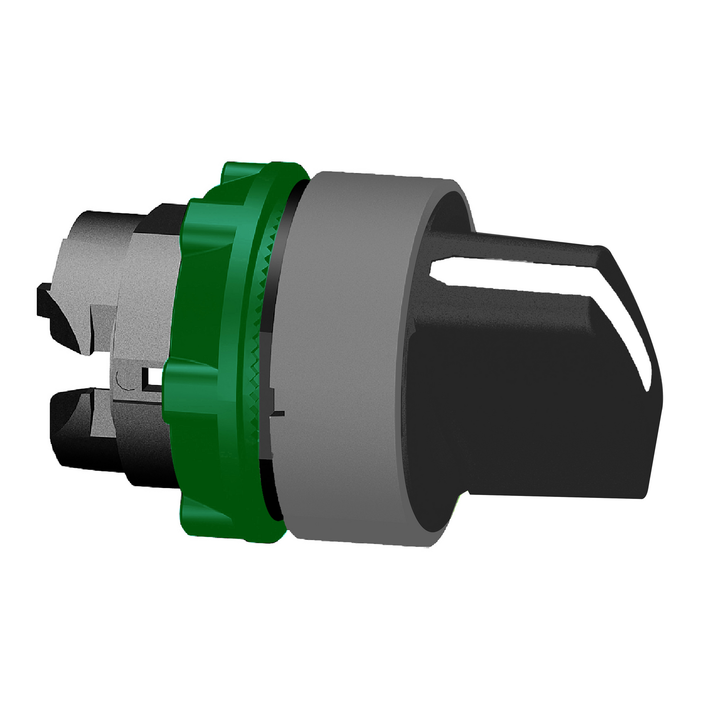 Schneider Electric-ZB5AD401C0-Harmony XB5 - tête de bouton tournant - Ø22 - col grise - 2 pos à rap. - blanc