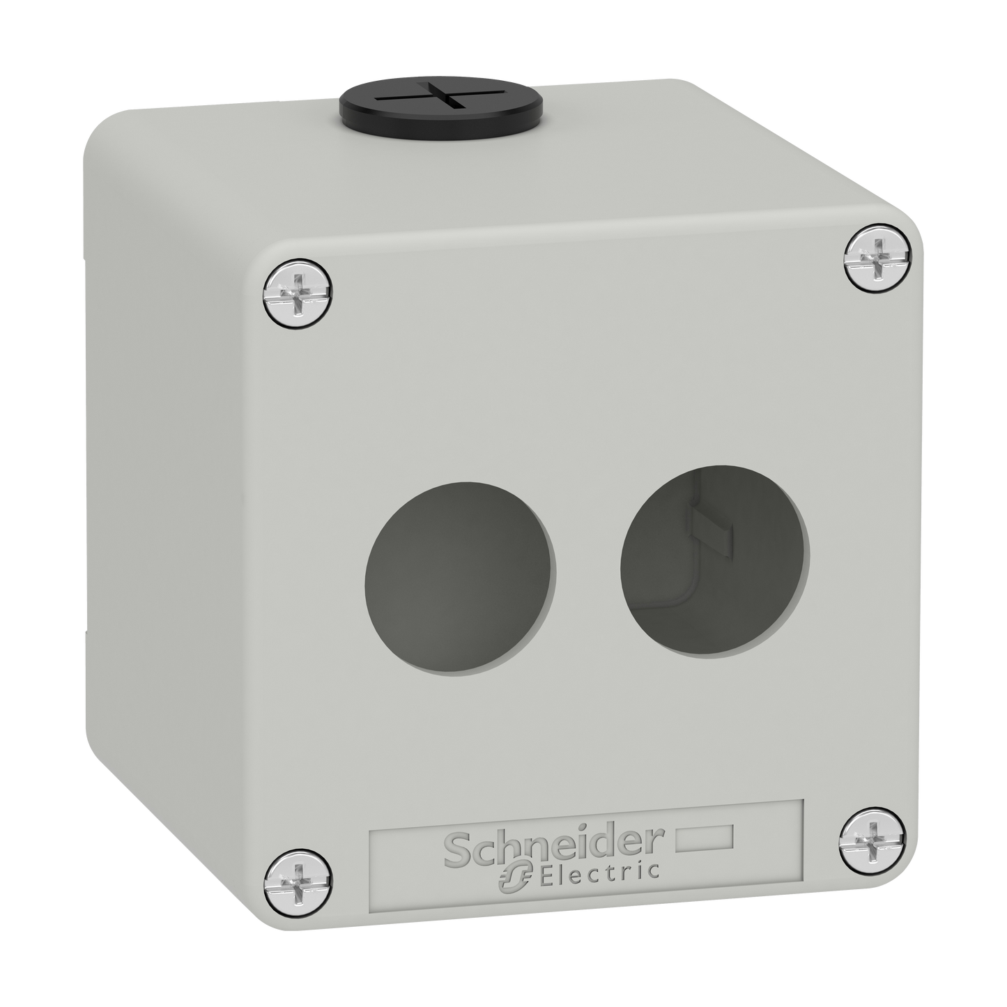 Schneider Electric-XAPD1502-Boite métal vide grise - M20 x2 - 2 trous 22 mm - 80x80x77 mm - UL cULus