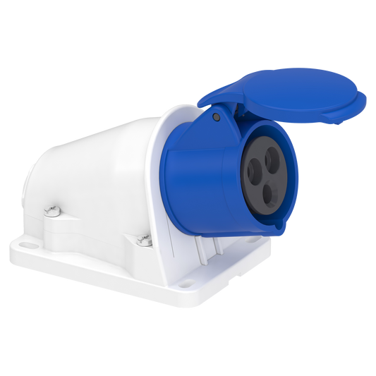 Schneider Electric-PKY16W423-Mureva - socle de prise incliné -16 A - 2P+T - 200-250 V CA - en saillie- IP44