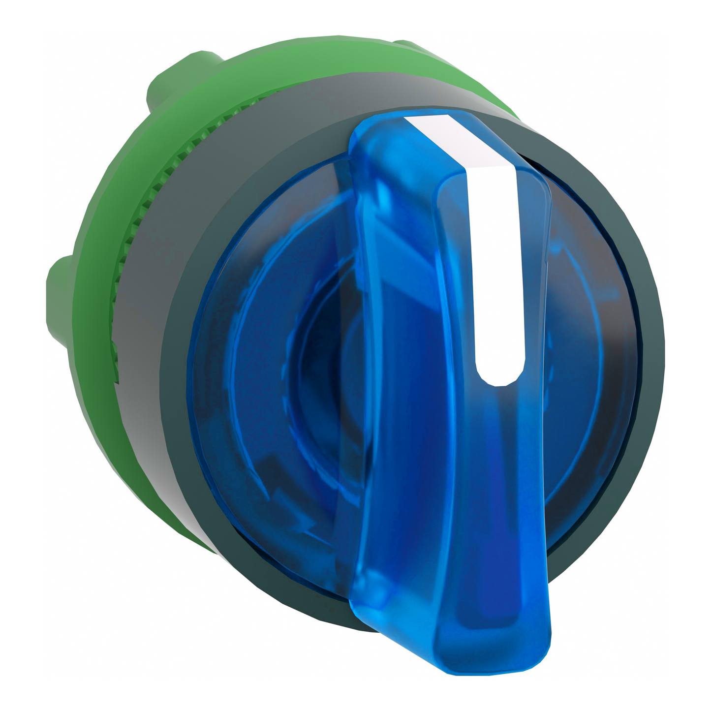 Schneider Electric-ZB5AK1363-Harmony XB5 - tête bouton à manette lumineux - Ø22 - 3 pos fix - bleu