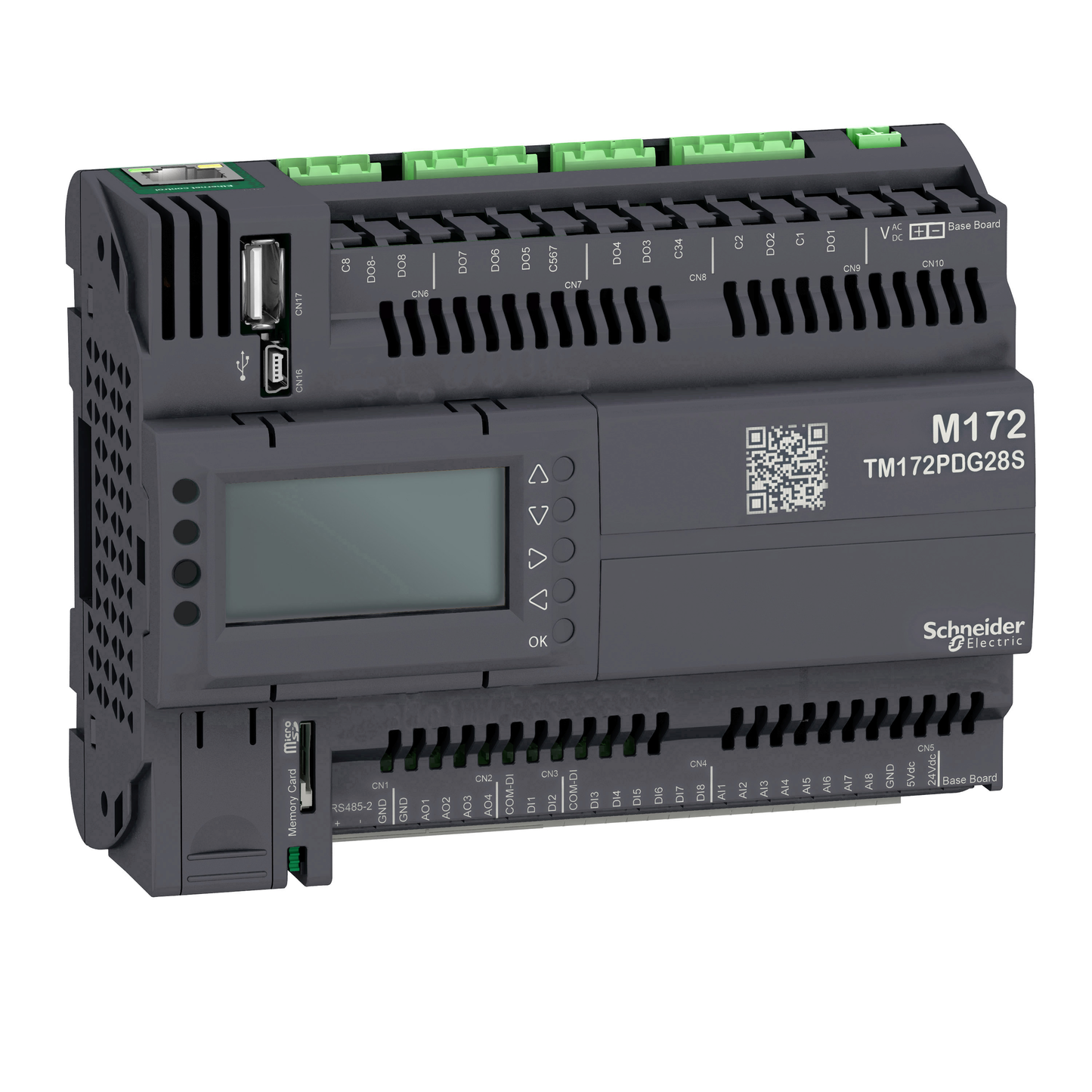 Schneider Electric-TM172PDG28S-M172 PERF. DISP. 28 I/OS, ETH 2 MB 2 SSR