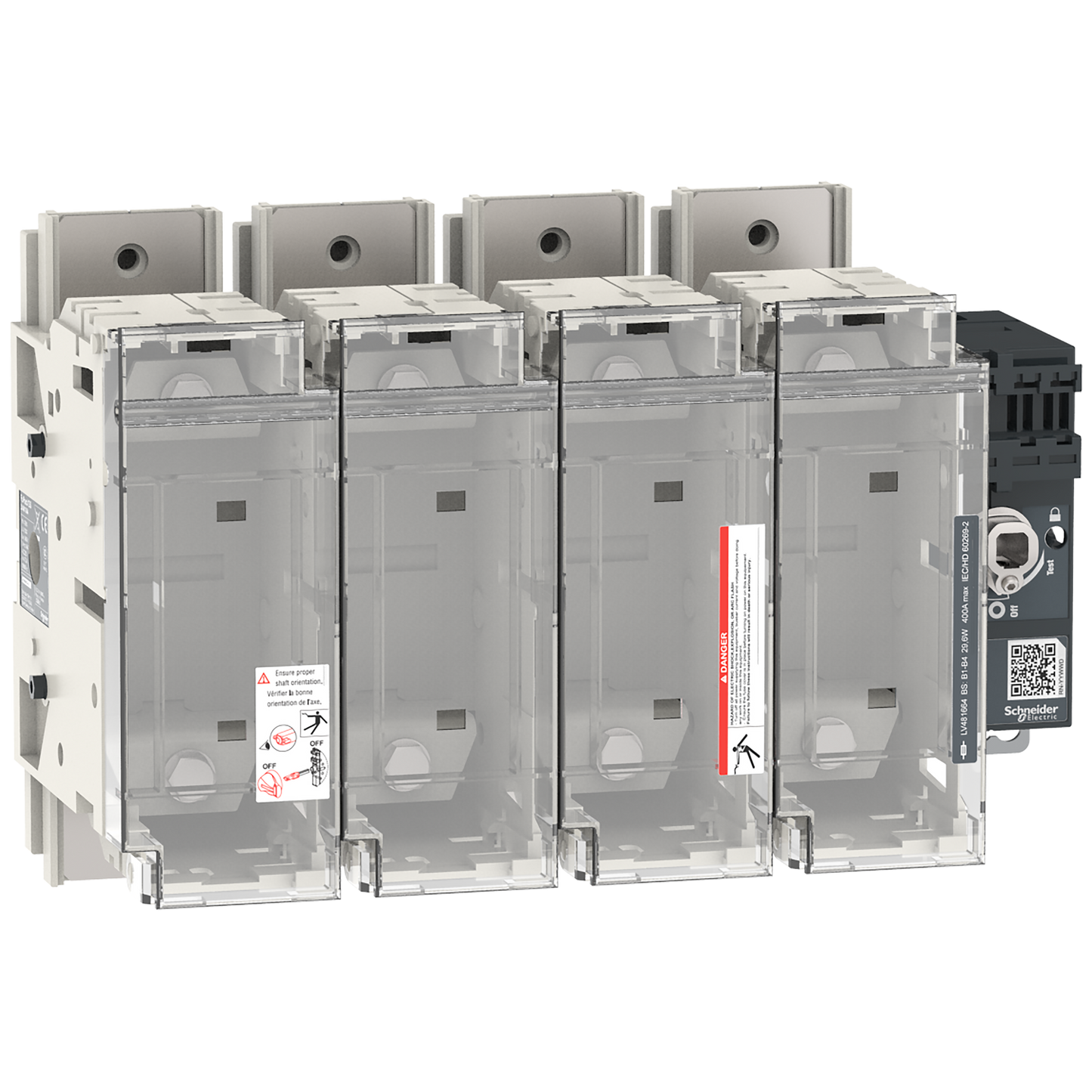 Schneider Electric-LV481664-FuPact GS - interrupteur sectionneur fusible - 400A - 4P - BS B1/4 - F&R CTRL