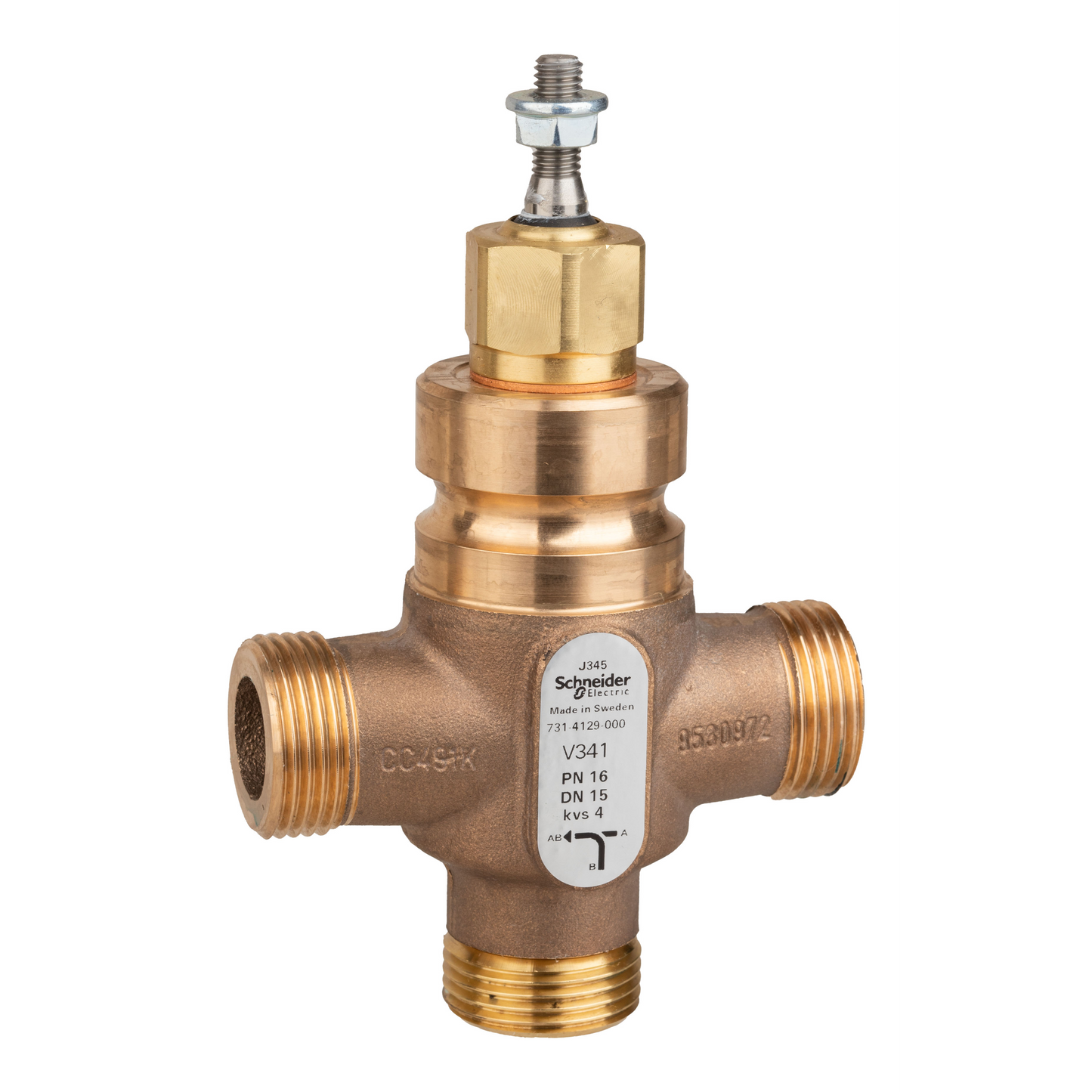 Schneider Electric-7314129000-Vanne 3 voies bronze filetée PN16 DN15 Kv4